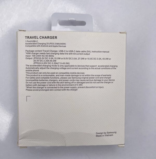 سوپر فست شارژر 45 وات سامسونگ